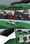 aircraft airplane angry anthro crash crashing fangs female group gun landing male ranged_weapon rifles sabertooth_(anatomy) ship spacecraft spacesuit teeth trio vehicle watercraft weapon wounded trichternet felid hybrid mammal prehistoric_species saber-toothed_tiger unknown_species absurd_res hi_res