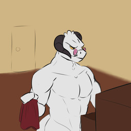 anthro clothing duo male musk sniffing sniffing_clothes solo gaywinds bethesda_game_studios fallout microsoft dominic_(gaywinds) deathclaw scalie 1:1 animated colored_sketch sketch