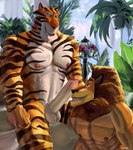 anthro duo male male/male muscular muscular_male ekoi1995 dreamworks madagascar_(series) alakay_alex vitaly_(madagascar) felid lion mammal pantherine tiger absurd_res hi_res