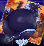 anthro big_butt bodily_fluids butt eulipotyphlan hedgehog jus60201 male mammal mephiles_the_dark sega solo sonic_the_hedgehog sonic_the_hedgehog_(series) sweat sweaty_butt