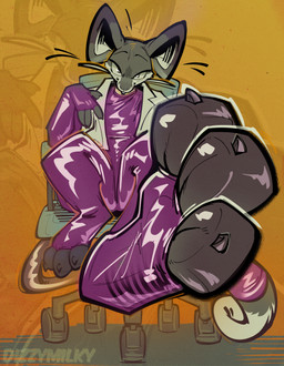 3_toes ambiguous_gender anthro clothing coat feet foot_fetish foot_focus lab_coat latex latex_clothing looking_at_viewer purple_latex solo toes topwear dizzymilky nintendo pokemon generation_1_pokemon pokemon_(species) rattata absurd_res digital_media_(artwork) hi_res