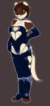 anthro blue_eyes brown_hair clothed clothing female hair solo ivory-raven sable_(ivory-raven) mammal mustelid otter 2015 hi_res