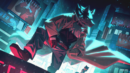 anthro belt chest_tuft clothed clothing collar duo female footwear fully_clothed gloves handwear male shoes solo_focus tuft canyne_khai brand_new_animal studio_trigger michiru_kagemori shirou_ogami canid canine canis mammal raccoon_dog tanuki wolf 16:9 2020 hi_res widescreen