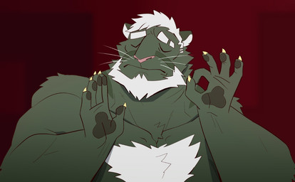 5_fingers anthro beard body_hair chest_hair eyes_closed facial_hair fingers gesture hair hand_gesture male ok_sign solo white_beard white_facial_hair white_hair sollyz disney just_right the_emperor's_new_groove wediz_(sollyz) felid mammal pantherine 2020 colored detailed digital_drawing_(artwork) digital_media_(artwork) meme reaction_image shaded