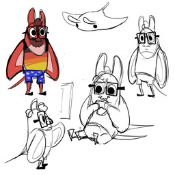 alternate_species ambiguous_feral ambiguous_gender anthro beard black_clothing black_eyes black_eyewear black_footwear black_glasses black_shoes blue_bottomwear blue_clothing blue_shorts bottomwear brown_beard brown_facial_hair brown_hair brown_mustache clothed clothed_anthro clothing controller dot_eyes duo electronics eyewear facial_hair feral footwear fully_clothed fully_clothed_anthro furrification gaming glasses hair holding_controller holding_object male male_anthro multicolored_body multicolored_clothing multicolored_shirt multicolored_skin multicolored_tank_top multicolored_topwear mustache no_eyebrows pink_body pink_skin playing_video_game pointed_tail rectangular_glasses red_body red_skin red_tail shirt short_hair shorts side_view simple_background simple_eyes sitting standing tail tank_top television topwear two_tone_body two_tone_skin white_background yellow_clothing yellow_shirt yellow_tank_top yellow_topwear gaelfox nickelodeon real_world spongebob_squarepants ray_narvaez_jr. aquatic fish manta_ray ray_(fish) 1:1 2023 digital_drawing_(artwork) digital_media_(artwork) english_description flat_colors hi_res sketch_page