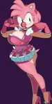 anthro big_breasts breasts clothed clothing clown cosplay female footwear high_heels holidays shoes skimpy starfinga halloween sega sonic_the_hedgehog_(series) amy_rose geiru_toneido eulipotyphlan hedgehog mammal 1:2 hi_res