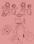 andromorph andromorph/male anthro apron blush bodily_fluids bottomless bottomless_anthro clitoris clothed clothed_anthro clothed_intersex clothed_male clothing collared_shirt cooking cookware cunnilingus dialogue duo eyebrows eyewear fingers fluffy fluffy_tail fried_egg frying_pan fur genital_fluids genitals glasses hand_on_head head_tuft heart_symbol holding_frying_pan holding_head holding_object holding_spatula holding_tool humanoid_genitalia humanoid_pussy inner_ear_fluff intersex intersex/male kitchen_spatula kitchen_utensils lyrics male mastectomy_scar monotone_background mostly_nude_anthro mostly_nude_intersex open_clothing open_shirt open_topwear oral pink_background pussy scar sex shirt simple_background spatula t-shirt tail text tongue tongue_out tools topwear tuft vaginal vaginal_fluids vaginal_fluids_around_pussy wearing_glasses nerunaur party_rockers the_lunar_flame james_jonah leo_campbell canid canine felid feline mammal 2025 absurd_res artist_name digital_drawing_(artwork) digital_media_(artwork) english_text guide_lines hi_res line_art monochrome sketch trans_(lore) trans_man_(lore)