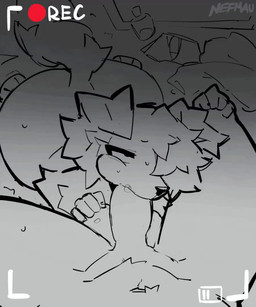 anthro balls bedroom_eyes big_butt black_nose bodily_fluids bottle butt camera_overlay camera_view clothing container cum cum_as_food cum_in_mouth cum_inside drinking drinking_cum duo eye_roll fellatio femboy first_person_view genital_fluids genitals hand_on_balls humanoid_genitalia humanoid_penis infinite_cum infinite_genital_fluids kneeling male male/male male_pov narrowed_eyes navel nude nude_male nudo_anthro oral penile penis penis_in_mouth penis_nursing recording seductive sex throbbing throbbing_penis underwear nefmau third-party_edit canid canine canis domestic_dog mammal 2025 2d_animation animated greyscale monochrome short_playtime sketch sound sound_edit video