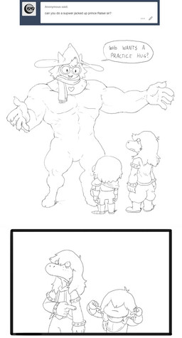 bracelet clothing eyewear female fluffy_ears glasses group hat headgear headwear hooves jewelry male muscular pointy_hat scared scarf spiked_bracelet spikes sirartwork deltarune undertale_(series) kris_dreemurr ralsei susie_(deltarune) bovid caprine darkner goat human mammal reptile scalie 2018 hi_res