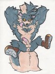 anthro anus armpit_hair balls body_hair clothing erection fluffy footwear footwear_only genitals hands_behind_head male mostly_nude muscular muscular_anthro muscular_male pecs penis shoes shoes_only solo spread_legs spreading tongue tongue_out cobaltcerberus idw_publishing sega sonic_the_hedgehog_(comics) sonic_the_hedgehog_(idw) sonic_the_hedgehog_(series) rough_the_skunk mammal mephitid skunk traditional_media_(artwork)