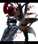 ambiguous_gender anthro battle blood bodily_fluids duo female melee_weapon simple_background sword tail weapon white_background kubikitsune canid canine human mammal