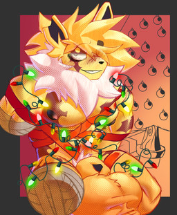 animal_genitalia balls bdsm big_balls bondage bound christmas_decorations christmas_ornament christmas_present christmas_tree dark_nipples fur furry_balls genitals gift hair hair_over_eye holidays hyper hyper_genitalia long_hair male missing_arm missing_leg muscular muscular_male plant red_ribbon scar scars_all_over sheath solo tree white_body white_fur yellow_body yellow_fur imgloka christmas nintendo pokemon elias_(honeyjolteon_22) eeveelution generation_1_pokemon jolteon pokemon_(species) 2024 absurd_res hi_res