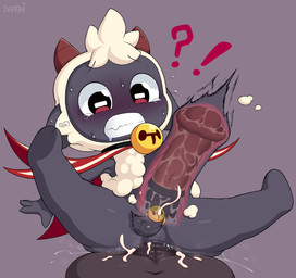 abdominal_bulge anal anal_penetration animal_genitalia animal_penis anthro bodily_fluids chastity_cage chastity_device cum cum_inside cum_while_chaste duo equine_genitalia equine_penis genital_fluids genitals hyper internal internal_anal male male/male musk penetration penis precum sweat tears x-ray_view baashi cult_of_the_lamb massive_monster_(studio) lamb_(cult_of_the_lamb) bovid caprine equid equine horse mammal sheep absurd_res cel_shading hi_res shaded