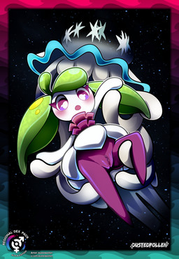 ambiguous_gender blush border carrying_another carrying_partner clitoral_hood clitoris detailed_background duo female feral floating genitals imminent_sex imminent_tentacle_sex looking_down low-angle_view nude open_mouth outside plant raised_leg space star tentacle_around_leg tentacles text vulva white_body dustedpollen nintendo pokemon cnidarian elemental_creature flora_fauna generation_7_pokemon marine nihilego pokemon_(species) steenee ultra_beast digital_media_(artwork) english_text hi_res signature url