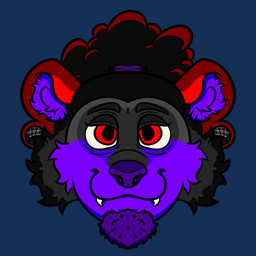 big_eyes big_pupils black_body black_fur black_hair cheek_tuft countershade_face countershading cute_fangs facial_hair facial_tuft fangs front_view fur grey_body grey_fur hair inner_ear_fluff lidded_eyes looking_at_viewer male multicolored_hair piercing profile pupils purple_body purple_countershading purple_fur purple_inner_ear purple_nose red_body red_eyes red_fur red_hair round_ears simple_background smile solo teeth transparent_background tuft two_tone_hair jasonbrambletail canid canine canis hybrid mammal mephitid skunk wolf 1:1 alpha_channel hi_res icon