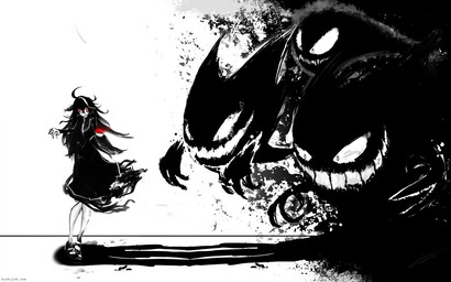ambiguous_gender black_clothing black_dress clothing dress female group pokeball shadow simple_background standard_pokeball unknown_artist nintendo pokemon hex_maniac gastly generation_1_pokemon gengar ghost haunter human mammal pokemon_(species) spirit 16:10 widescreen