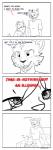 2016 absurd_res accessory anthro canid canine canis canisfidelis clothing comic dialogue digital_drawing_(artwork) digital_media_(artwork) domestic_dog duo english_text existential_crisis felid fellatio fur hair hair_accessory hair_tie hi_res humor male male/male mammal okami_wolf open_mouth oral pantherine penile ponytail question_mark sex shaking shirt shivering signature simple_background speech_bubble t-shirt text tiger topwear vrock white_background wolf