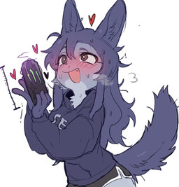 anthro beverage_can blush bodily_fluids bottomwear breasts clothed clothed_anthro clothed_female clothing dolphin_shorts female female_anthro fur hair heart_symbol holding_object hoodie kemono open_mouth shorts simple_background solo sweat sweatdrop tail text text_on_clothing text_on_hoodie text_on_topwear tongue topwear white_background kid094ff monster_energy mini_(puppy_in_space) canid canine canis domestic_dog mammal 2023 digital_media_(artwork)