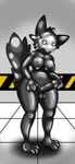 after_transformation anthro balls breasts crossgender erection feminization genitals gynomorph intersex mask penis solo transformation samurmz39 changed_(video_game) eugeniy_g canid canine canis goo_creature human mammal wolf hi_res