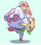 blonde_hair butt carrying_another clothing dress duo female footwear hair hand_on_butt humanoid_pointy_ears larger_female light_body light_skin long_hair male not_furry pointy_ears simple_background size_difference smaller_male mrplow34 a_link_between_worlds nintendo the_legend_of_zelda wind_waker princess_zelda toon_link humanoid hylian 2021