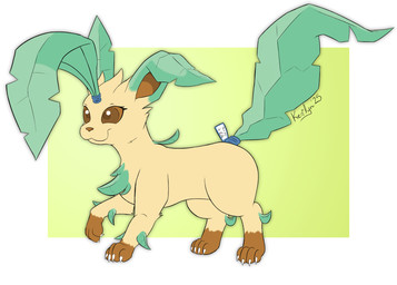 brown_body brown_eyes brown_fur claws female feral fur gradient_background leaf leaf_hair leaf_tail leg_markings markings name_tag plant plant_hair pseudo_hair quadruped simple_background smile socks_(marking) solo standing tail tan_body tan_fur kerilyn nintendo pokemon canid canine eeveelution generation_4_pokemon leafeon mammal pokemon_(species) 2025 hi_res signature