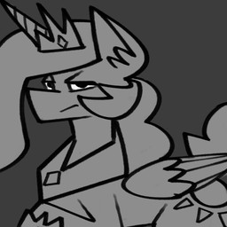 female feral horn solo wings stinkfingerz friendship_is_magic hasbro my_little_pony mythology princess_celestia_(mlp) equid equine mammal mythological_creature mythological_equine winged_unicorn 1:1 monochrome