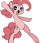 cutie_mark female feral hair long_hair open_mouth open_smile pink_hair simple_background smile solo tongue umeguru friendship_is_magic hasbro my_little_pony pinkie_pie_(mlp) earth_pony equid equine horse mammal pony 2013