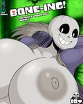 big_breasts bone breasts cover cover_art cover_page crossgender duo english_text female hi_res huge_breasts human humanoid mammal mtf_crossgender nipples nobody147 non-mammal_nipples not_furry sans_(undertale) sex skeleton solo text undertale undertale_(series)