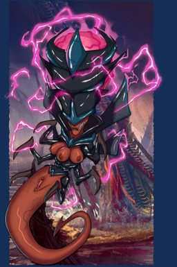 anthro breasts claws curvy_figure exoskeleton fangs female genitals humanoid_genitalia humanoid_vulva long_tail medium_breasts multi_arm multi_breast multi_limb multi_nipple nipples non-mammal_breasts small_waist solo spikes spikes_(anatomy) tail teeth vein veiny_breasts voluptuous voluptuous_anthro voluptuous_female vulva sketchyvagrantjoe warhammer_(franchise) warhammer_40000 alien tyranid zoanthrope alpha_channel hi_res
