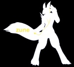 ambiguous_gender anthro bandai_namco canid canine dancing digimon digimon_(species) mammal microsoft renamon silhouette solo tail unknown_artist zune