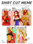 anthro blonde_hair female femboy group gynomorph hair horn intersex male maleherm nipples pubes red_body red_scales scales text young linreddragon asian_mythology east_asian_mythology mythology shirt_cut_meme lin_(linreddragon) may_(linreddragon) sii_(linreddragon) yok_(linreddragon) bovid bovine cattle dragon eastern_dragon hybrid mammal mythological_creature mythological_scalie scalie absurd_res hi_res meme thai_text brother_(lore) sibling_(lore) sister_(lore) son_(lore)