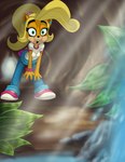 anthro clothed clothing female forest jungle male male/female plant solo tree waterfall_shower dapperscrew activision crash_bandicoot_(series) coco_bandicoot bandicoot mammal marsupial absurd_res hi_res