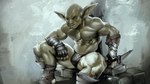 ear_piercing green_body humanoid_pointy_ears male muscular muscular_humanoid muscular_male nipple_piercing nipples piercing pointy_ears solo dagantfus_(artist) of_orcs_and_men styx_(of_orcs_and_men) goblin humanoid 16:9 hi_res widescreen