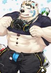 anthro biped black_nose blue_eyes fur humanoid_hands male muscular muscular_anthro muscular_male snowflake solo white_body white_fur tuna_tad lifewonders tokyo_afterschool_summoners jack_frost_(tas) bear mammal polar_bear ursine 2025 colored hi_res