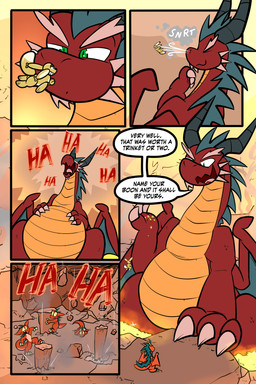 2_horns 5_panel_comic ambiguous_gender balloon balloon_with_face belly black_text claws closed_smile dialogue eyes_closed feral finger_claws gold_(metal) green_eyes group half-closed_eyes horn inflatable larger_ambiguous laugh looking_at_another mouth_closed narrowed_eyes open_mouth open_smile orange_body page_number pupils sharp_teeth size_difference slit_pupils smaller_ambiguous smile sound_effects speech_bubble talking_to_another teeth text tongue toony white_sclera white_text yellow_sclera virmir mythology retanlong roko_kirihoko saida animate_inanimate canid canine dragon fox kobold living_inflatable mammal mythological_creature mythological_scalie scalie 2026 2:3 absurd_res comic english_text hi_res signature