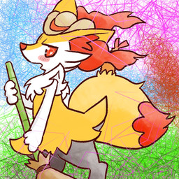 ambiguous_anthro ambiguous_gender anthro biped blush blush_lines blush_stickers broom cleaning_tool clothing digitigrade dipstick_tail facial_tuft food hat hat_only headgear headgear_only headwear headwear_only holding_broom holding_cleaning_tool holding_object looking_at_viewer markings mostly_nude object_in_tail open_mouth open_smile shrimp_(food) side_view smile snout solo standing tail tail_markings tuft annyui0611 nintendo pokemon braixen canid generation_6_pokemon mammal pokemon_(species) 1:1 2022 digital_drawing_(artwork) digital_media_(artwork) japanese_description portrait three-quarter_portrait translated_description