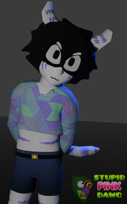 anthro bottomwear clothed clothing crop_top fully_clothed looking_at_viewer male shirt shorts solo topwear stupidpinkdawg rawdawgcomics_(series) augie_(rawdawgcomics) felid feline mammal 3d_(artwork) digital_media_(artwork)