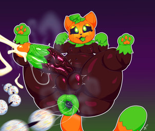 ahegao anal_bead_pull anal_beads anal_fluids anus balls belly big_balls big_butt big_penis bodily_fluids butt clenching_balls cum drooling ejaculation feral food for_a_head fruit gaping gaping_anus genital_fluids genitals glistening glistening_nipples huge_penis humanoid_genitalia humanoid_penis legs_up looking_pleasured male moobs musk musky_anus musky_balls musky_penis nipples pawpads penis plant puffy_anus pumpkin pumpkin_head raised_leg retracted_balls saliva sex_toy solo thick_thighs throbbing throbbing_penis softschwarz pumkat domestic_cat elemental_creature felid feline felis flora_fauna mammal object_head absurd_res hi_res