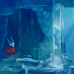 2_horns ambiguous_gender biped black_eyes cloak clothed clothing empty_eyes horn melee_weapon outside red_cloak red_clothing solo standing water weapon weapon_on_back blipbugbug hollow_knight:_silksong hollow_knight_(franchise) team_cherry hornet_(hollow_knight) arthropod humanoid 1:1 2026