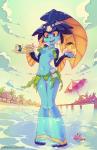 beach blue_body blue_skin bob_cut breasts female group monster_girl_(genre) mostly_nude nude seaside solo_focus text water rtil skullgirls minette nadia_fortune animal_humanoid dagonian fish fish_humanoid humanoid marine marine_humanoid hi_res url