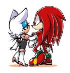 anthro duo female male simple_background urahyu sega sonic_the_hedgehog_(series) knuckles_the_echidna rouge_the_bat bat echidna mammal monotreme