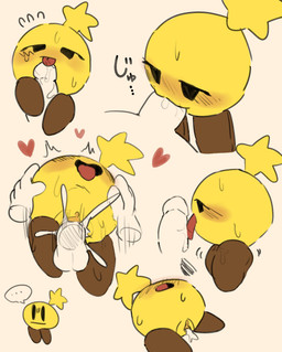4_fingers :3 after_sex after_vaginal after_vaginal_penetration armless balls big_penis black_eyes blush bodily_fluids body_part_in_mouth body_part_in_pussy brown_clothing brown_footwear brown_shoes clitoris clothing cum cum_from_vagina cum_in_vagina cum_inside cum_splatter disembodied_hand disembodied_penis duo ellipsis emanata erection fellatio female female_penetrated fingers fleshlight_position footwear from_front_position genital_fluids genitals glans glans_lick half-closed_eyes heart_symbol humanoid_genitalia humanoid_penis humanoid_vulva licking licking_tip looking_pleasured male male/female male_penetrating male_penetrating_female narrowed_eyes not_furry oral oral_penetration orange_blush orange_clitoris orange_vulva penetration penile penile_penetration penis penis_in_mouth penis_in_vagina penis_lick red_heart red_tongue saliva saliva_on_penis sex shoes size_difference smaller_penetrated speech_bubble sweat sweat_emanata text tongue tongue_on_penis tongue_out vaginal vaginal_penetration vulva yellow_body yellow_vulva 0415sssss mario_and_luigi_(series) mario_bros nintendo starlow star_sprite waddling_head 2025 digital_drawing_(artwork) digital_media_(artwork) hi_res japanese_text