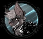 basic_shading clothing gote grin jacket leather leather_clothing leather_jacket leather_topwear long_ears looking_at_viewer mohawk sharp_teeth smile solo teeth topwear masterzoroark666 bat mammal alpha_channel bust_portrait hi_res portrait