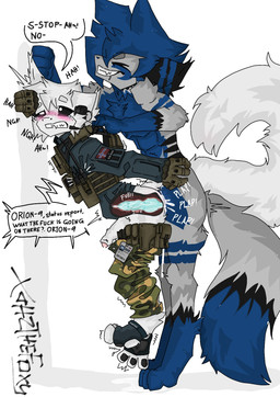 begging_to_stop bodily_fluids bottomwear bulletproof_vest camo camo_bottomwear camo_clothing camo_print clothing cum cum_inside duo forced genital_fluids male male/male military military_uniform norwegian_flag pattern_bottomwear pattern_clothing plate_carrier profanity rape sex soldier tactical_gear tears text uniform warrior x-ray_view hz_foxy geode_(geode) hz_(hz_foxy) canid canine fox mammal unknown_species english_text hi_res nonbinary_(lore)