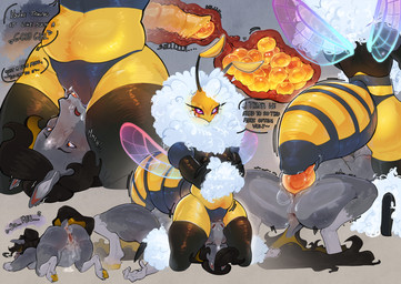 ambiguous_gender anthro anthro_on_anthro anthro_penetrated anthro_penetrating anthro_penetrating_anthro dialogue duo egg egg_insertion female female_anthro female_penetrated intersex intersex/female intersex_penetrating intersex_penetrating_female oviposition penetration sex solo speech_bubble talking_to_another talking_to_partner text xonn arthropod bee equid equine horse hymenopteran insect mammal colored detailed digital_drawing_(artwork) digital_media_(artwork) english_text hi_res shaded