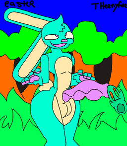 anthro countershading detailed_background egg egg_from_penis femboy forest forest_background fur genitals holidays looking_pleasured male oviposition ovum penis plant solo teal_body teal_fur tree unusual_anatomy unusual_genitalia unusual_penis urethral theenyface easter easter_bunny lagomorph leporid mammal rabbit 2d_animation aliasing animated digital_media_(artwork) frame_by_frame loop