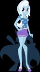 blue_hair bottomwear cape clothing female hair hat headgear headwear looking_at_viewer multicolored_hair not_furry piercing purple_eyes silhouette simple_background skirt solo standing transparent_background two_tone_hair white_hair wizard_hat rariedash equestria_girls hasbro my_little_pony trixie_(eg) equid equine horse human mammal pony 2014 alpha_channel