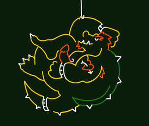abstract_art accessory anthro arm_tattoo curled_up erection facial_hair furgonomics goatee graphic_design male minimalist multicolored_line_art negative_space ornament side_view sitting solo spiked_tailband spikes spikes_(anatomy) tail tail_accessory tailband tattoo wire cagorical mario_bros mythology nintendo bowser dragon mythological_creature mythological_scalie scalie colored_line_art digital_drawing_(artwork) digital_media_(artwork) full-length_portrait portrait