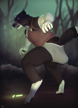 anthro briefs clothing feces feces_bulge glowing glowing_eyes implied_transformation male male_anthro male_pooping night plant pooping rear_view shirt soiling soiling_briefs soiling_underwear solo tank_top topwear torn_tank_top transformation tree underwear jager-darklite border_collie canid canine canis collie domestic_dog herding_dog mammal pastoral_dog sheepdog werecanid werecanine werecreature weredog 2021 absurd_res hi_res nonbinary_(lore)