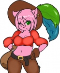 breasts chimangetsu female green_eyes hair mattie midriff naked_mole_rat one_eye_closed pink_body pink_hair pirate rodent wink yuuri
Rating: Safe
Score: 4
User: chi_mangetsu
Date: August 22, 2012